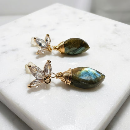Marquise Labradorite Earrings