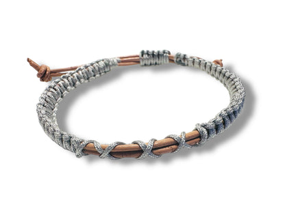 Men’s Leather Adjustable Bracelet, Men's Band Bracelet, Black Bracelet, Leather Bracelet