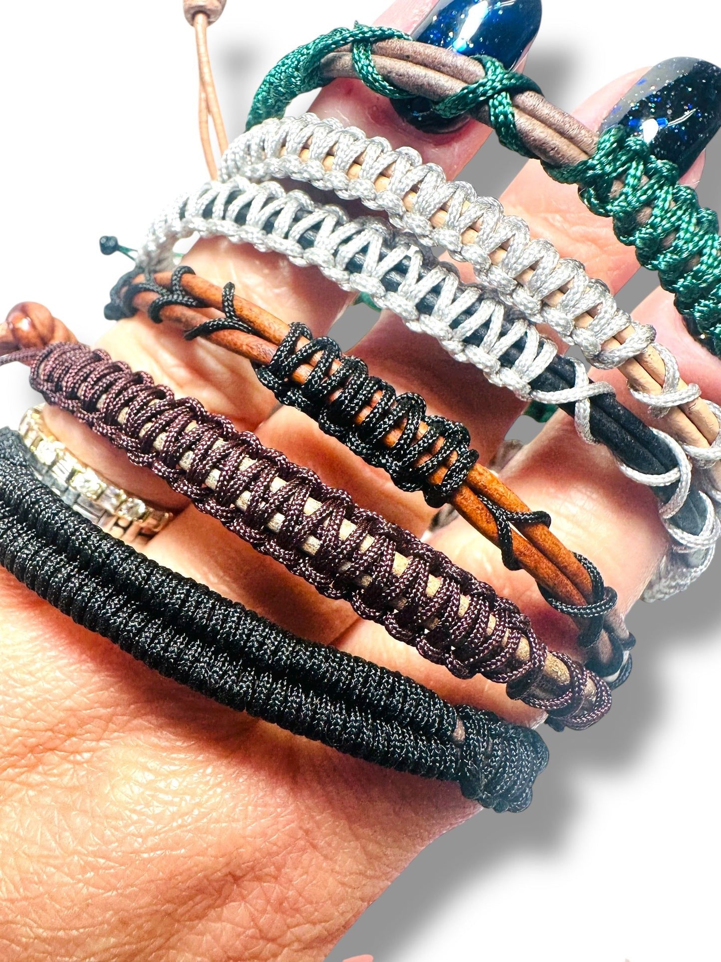 Men’s Leather Adjustable Bracelet, Men's Band Bracelet, Black Bracelet, Leather Bracelet