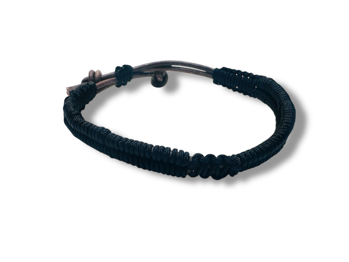 Men’s Leather Adjustable Bracelet, Men's Band Bracelet, Black Bracelet, Leather Bracelet