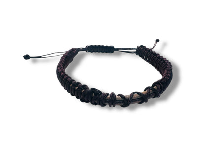 Men’s Leather Adjustable Bracelet, Men's Band Bracelet, Black Bracelet, Leather Bracelet