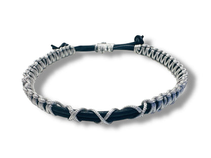 Men’s Leather Adjustable Bracelet, Men's Band Bracelet, Black Bracelet, Leather Bracelet