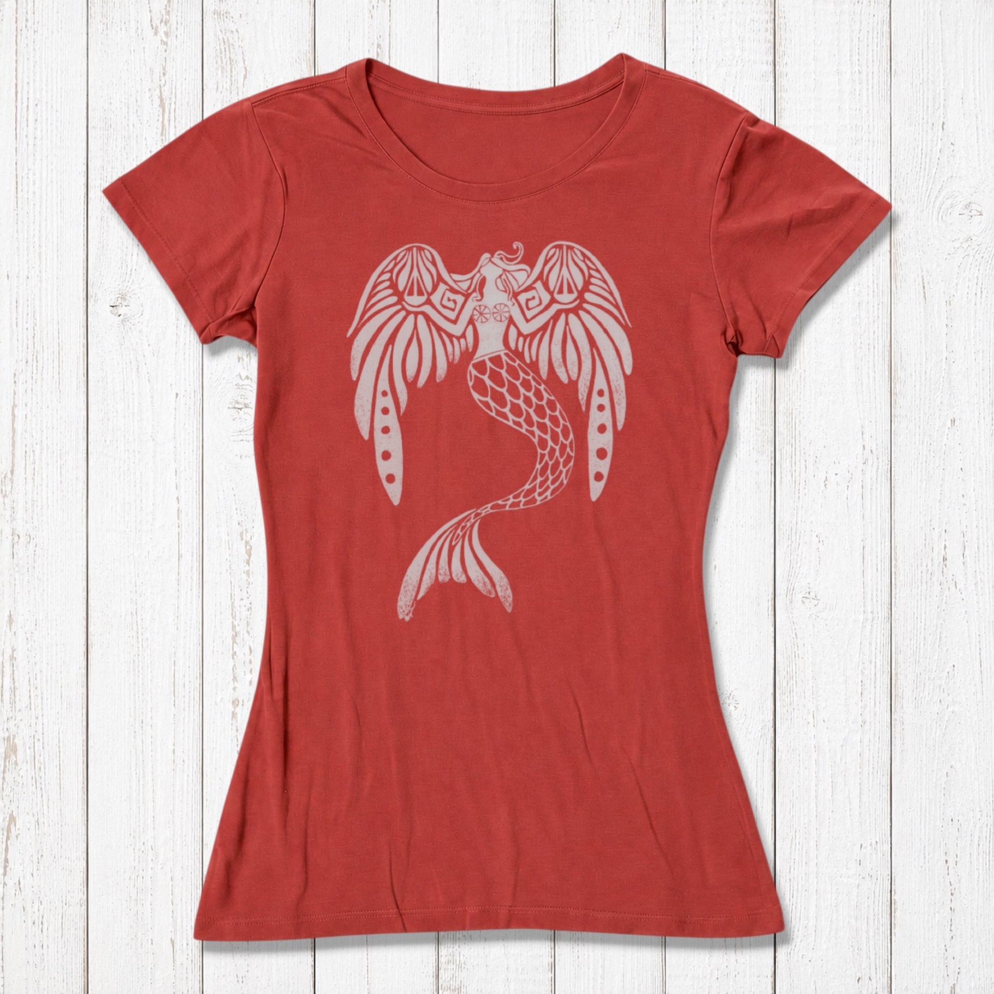Bamboo Organic Cotton T-shirt Women red.png