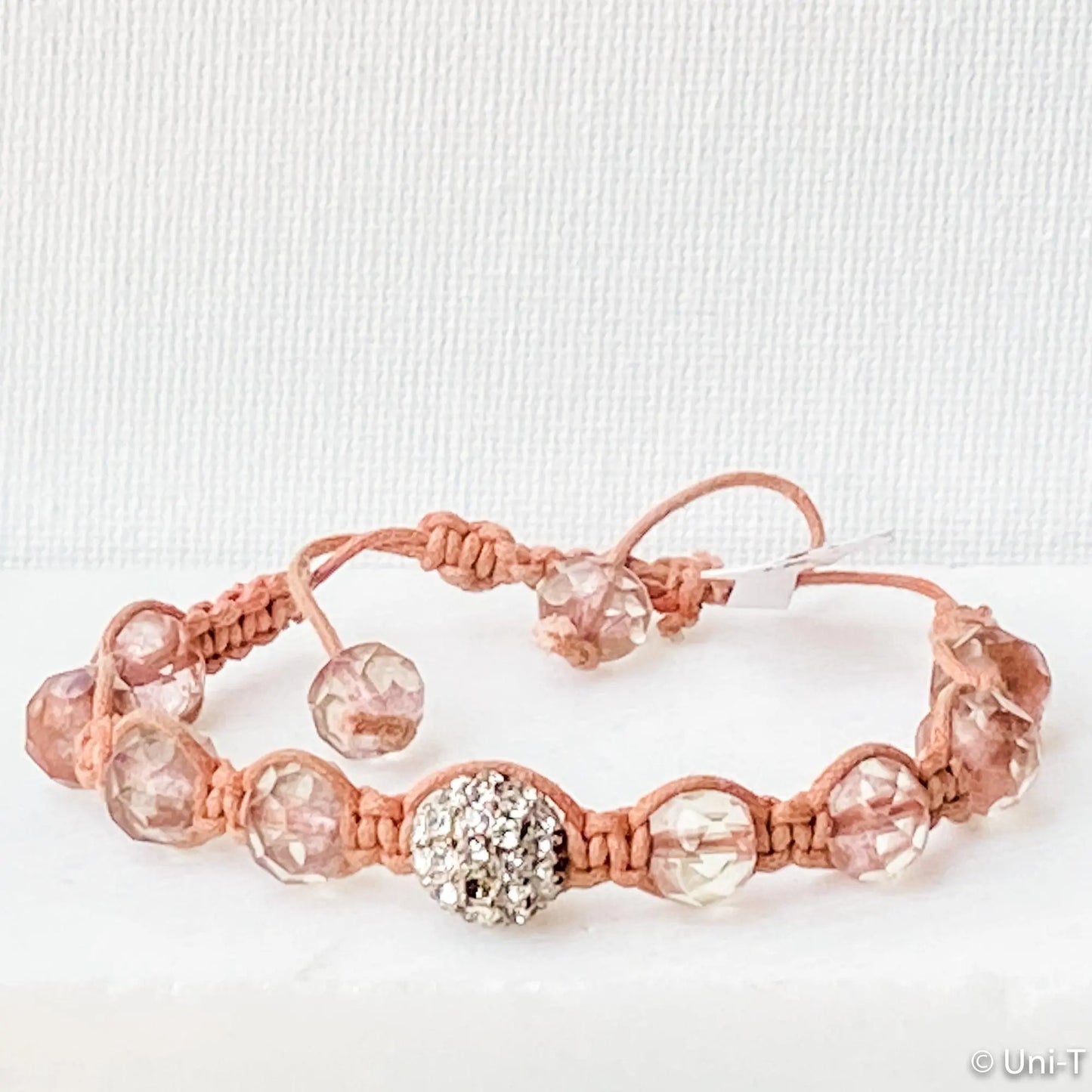 Millennium Pink String Braided Adjustable Bracelet - Uni-T