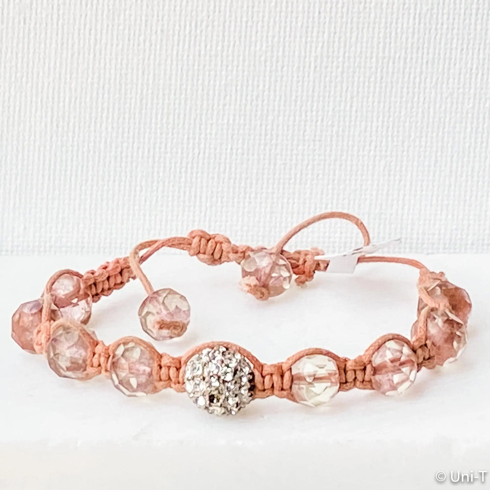 Millennium Pink String Braided Adjustable Bracelet - Uni-T