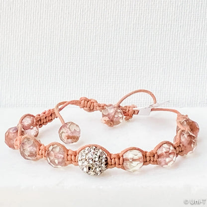 Millennium Pink String Braided Adjustable Bracelet - Uni-T