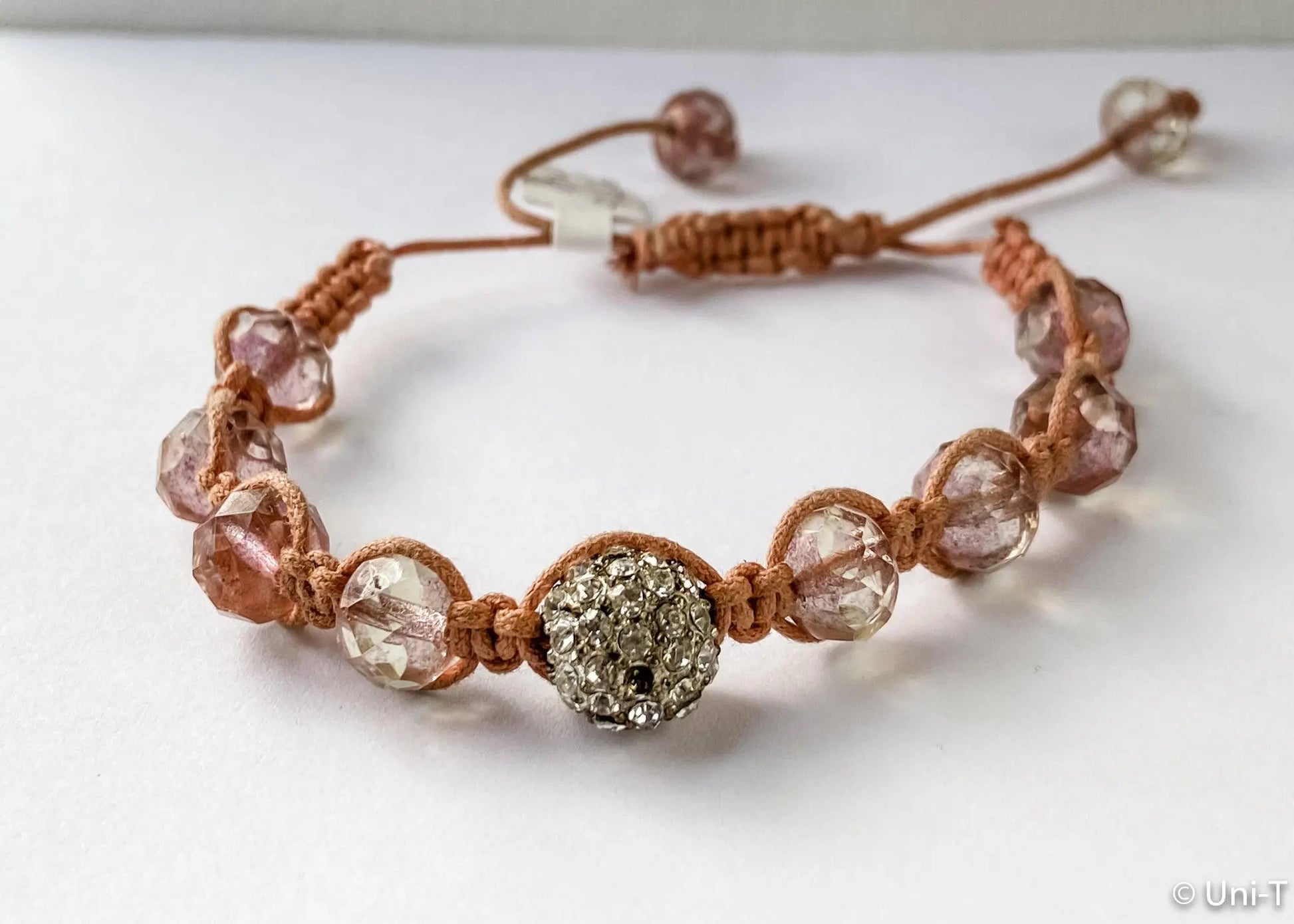 Millennium Pink String Braided Adjustable Bracelet - Uni-T