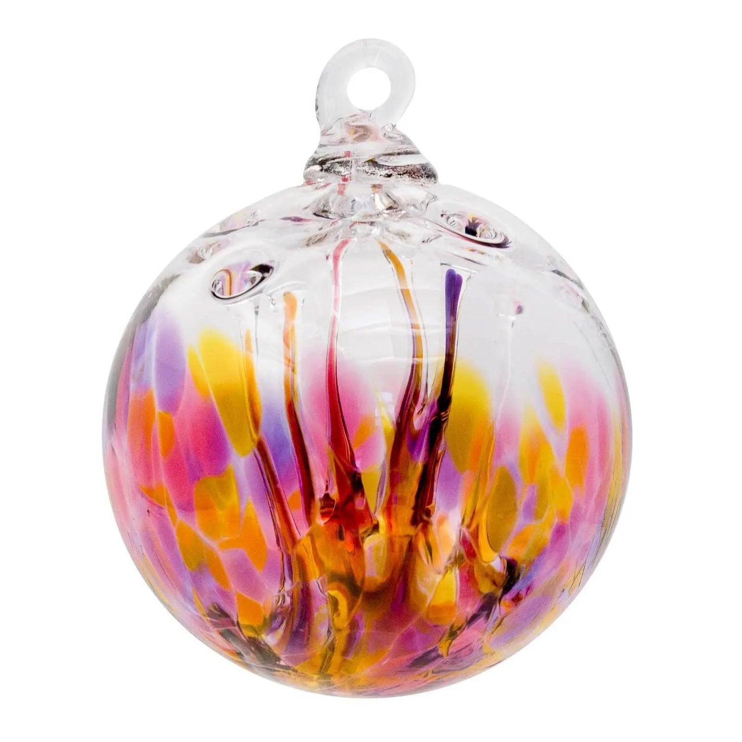 Mini Wish 3" Colorful Hanging Ornament Luke Adams Glass