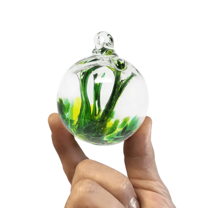 Mini Wish 3" Colorful Hanging Ornament Luke Adams Glass