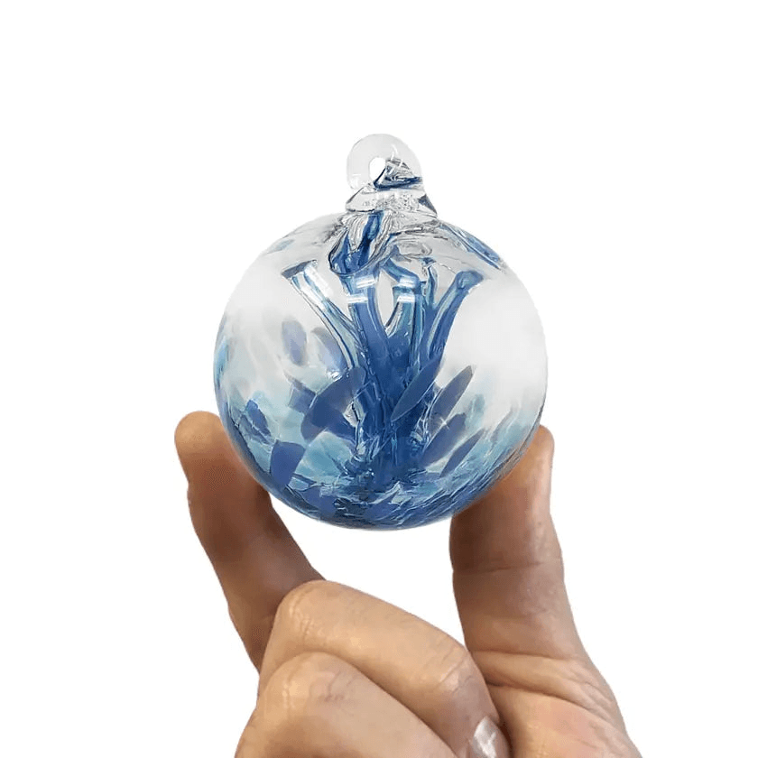 Mini Wish 3" Colorful Hanging Ornament Luke Adams Glass