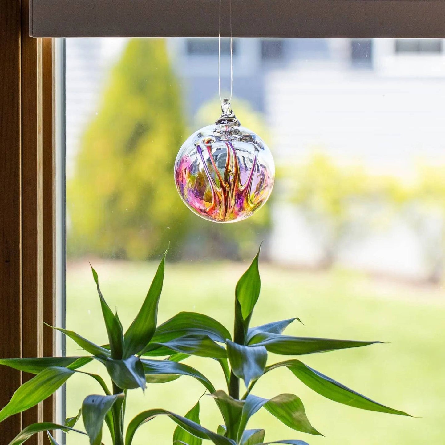 Mini Wish 3" Colorful Hanging Ornament Luke Adams Glass