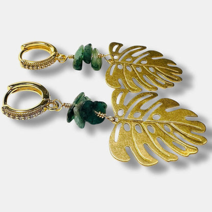 Monstera Leaf Earrings*