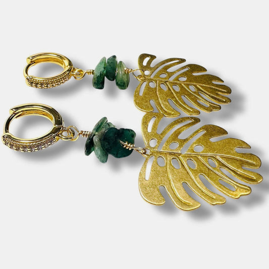 Monstera Leaf Earrings*