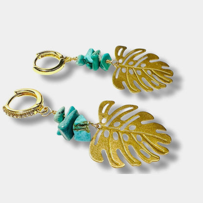 Monstera Leaf Earrings*