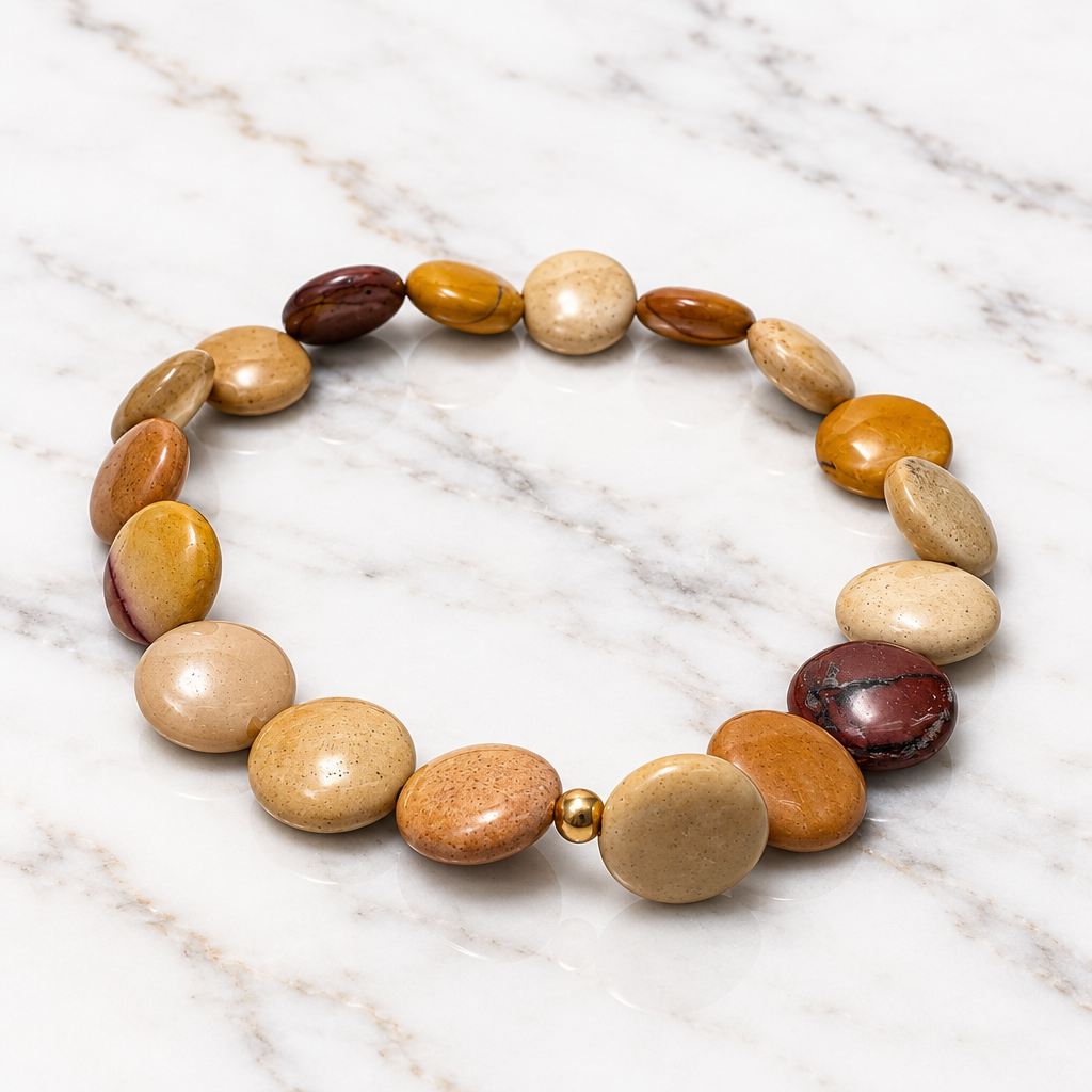 Mookaite Coin Bracelet
