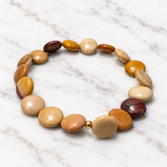 Mookaite Coin Bracelet
