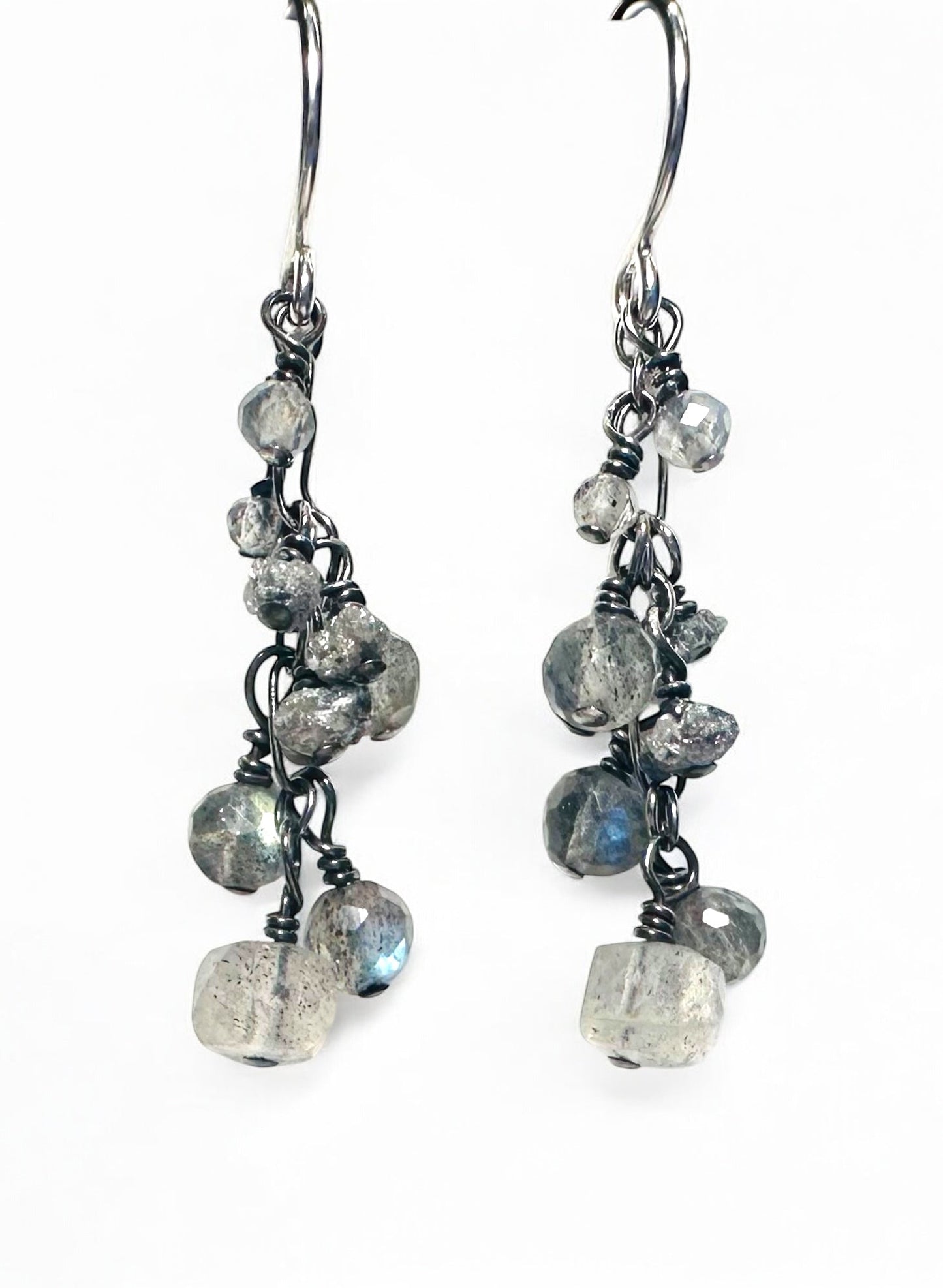 Chain Drop Earrings-moonstone Gemstone*