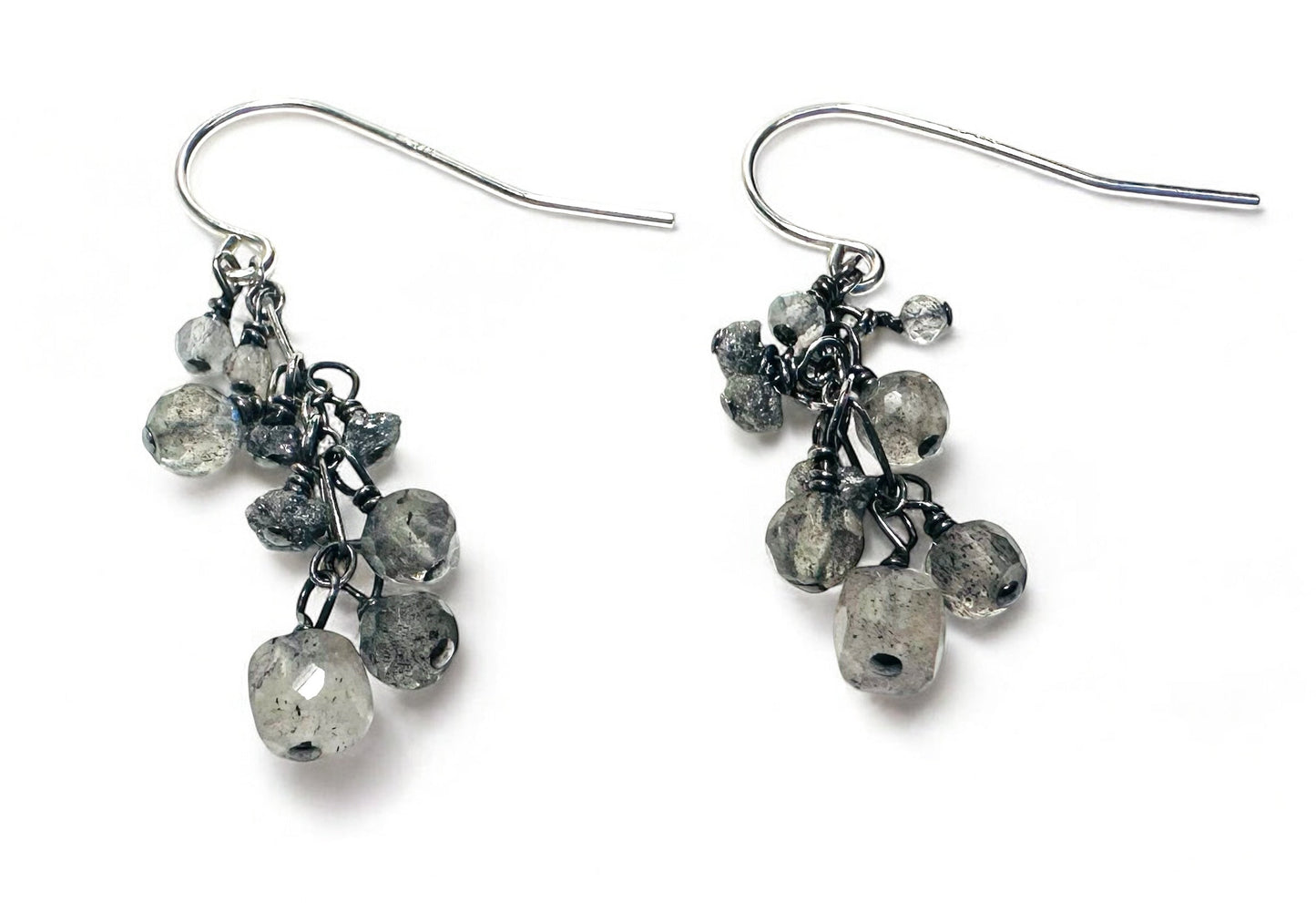 Chain Drop Earrings-moonstone Gemstone*