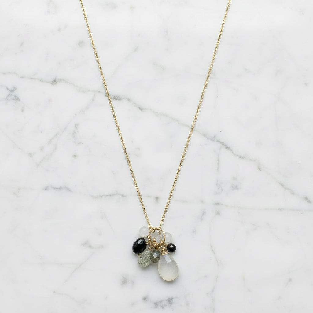 Multi Gemstone Charm Necklace