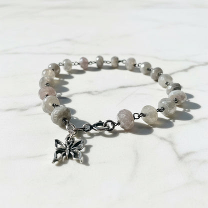 Mystic Grey Moonstone Chain Bracelet* Janine Gerade