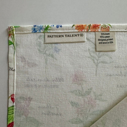 New England Herbarium Linen Cotton Dish Towel