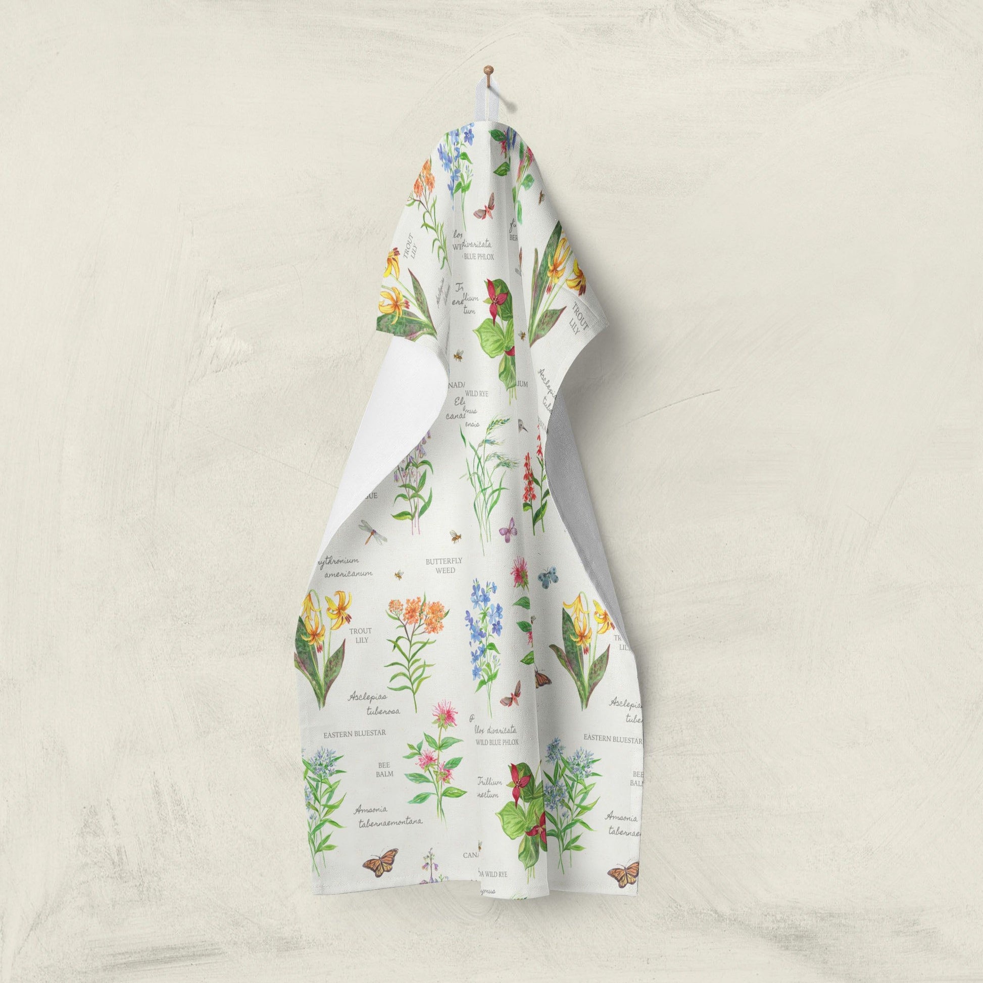 Hummingbird Floral Kitchen Towel