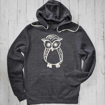 Stylish Unisex Hoodie with Owl Design - Uni-T