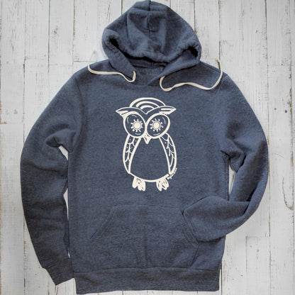 Stylish Unisex Hoodie with Owl Design - Uni-T