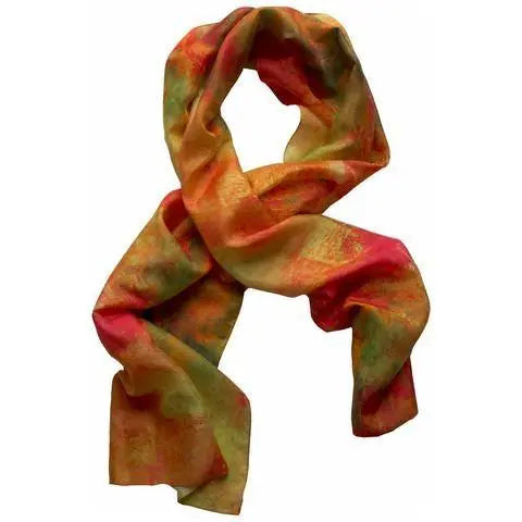 Oblong Silk Scarf - Autumn Glory