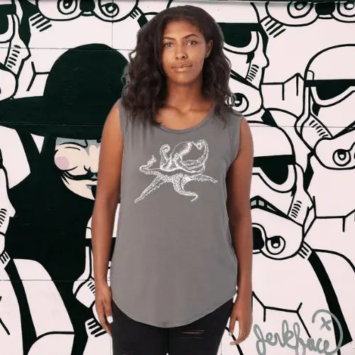 Octopus Sleeveless Shirt - Uni-T