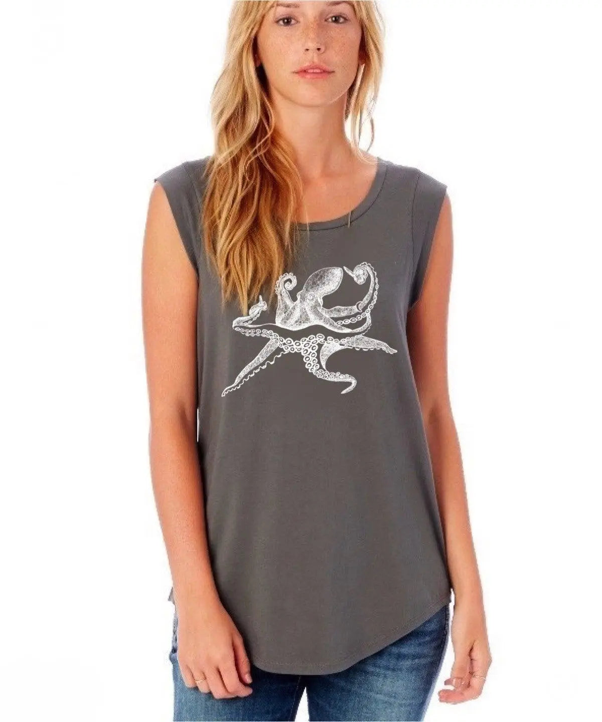 Octopus Sleeveless Shirt - Uni-T