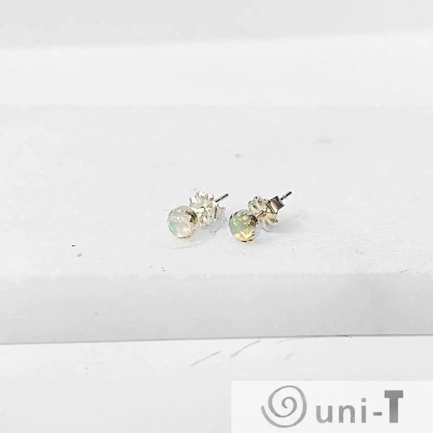 Opal Stud Earrings, Birthday Gemstone - October Janine Gerade