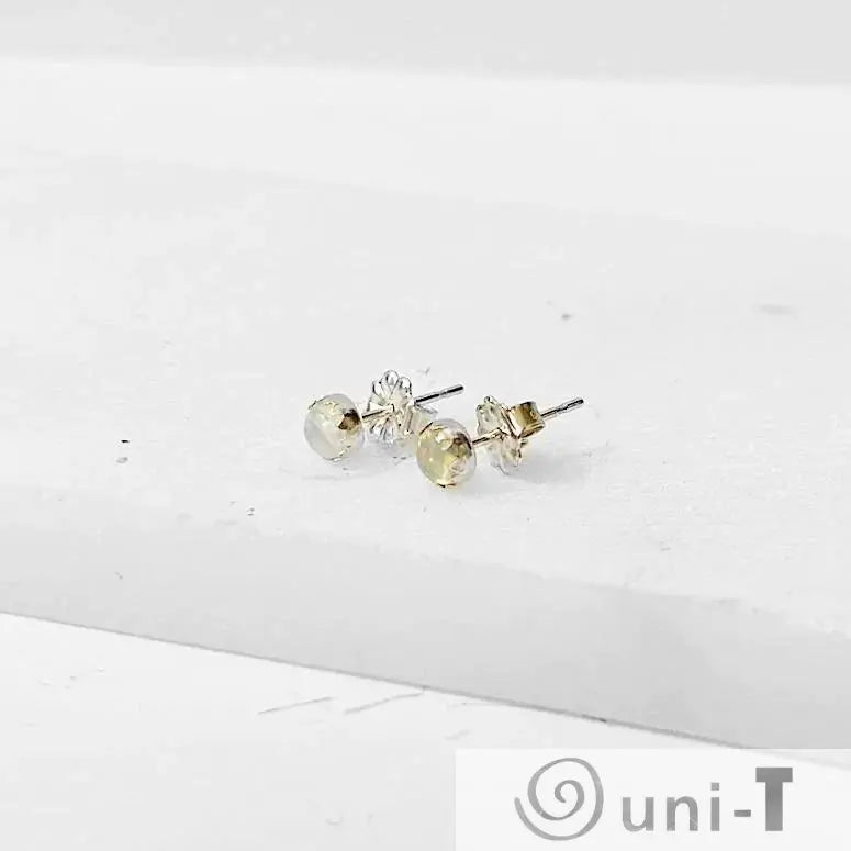 Opal Stud Earrings, Birthday Gemstone - October Janine Gerade