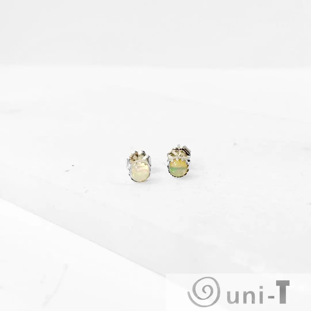Opal Stud Earrings, Birthday Gemstone - October Janine Gerade