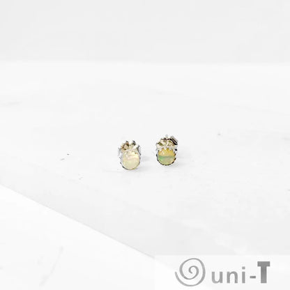 Opal Stud Earrings, Birthday Gemstone - October Janine Gerade