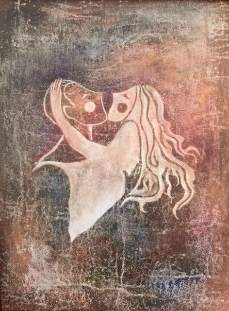 Original Love Painting, Whimsical Art, Modern Decor, Romantic Wall Art, 18 X 24, 'Love More' - Uni-T