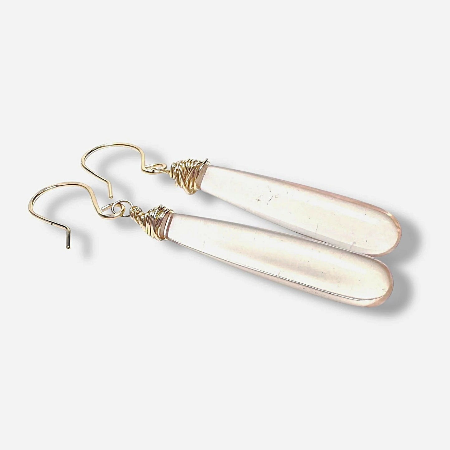 Gemstone Teardrop Earrings - Vibrant Hydro Quartz Design
