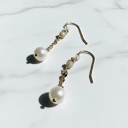 Pearl Drop Earrings, Gold Filled Earrings Janine Gerade