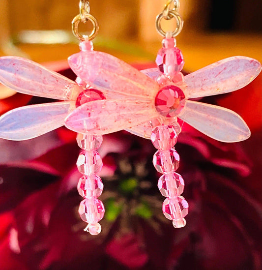 Pink Dragonfly Earrings, Dragonfly Earrings* Janine Gerade