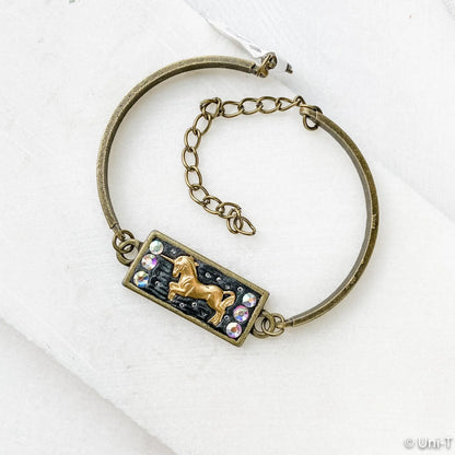 Polymer Clay and Crystals Adjustable Bracelets - Uni-T