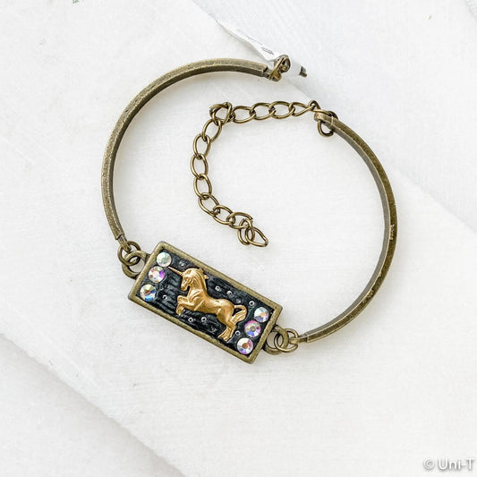 Polymer Clay and Crystals Adjustable Bracelets - Uni-T