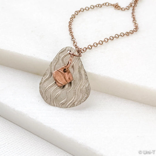 Precious Metal Clay Copper & White Copper Necklaces - Uni-T