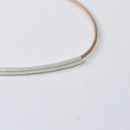 Precious Metal Clay Silver Bar on Suede Cord Bracelets - Uni-T