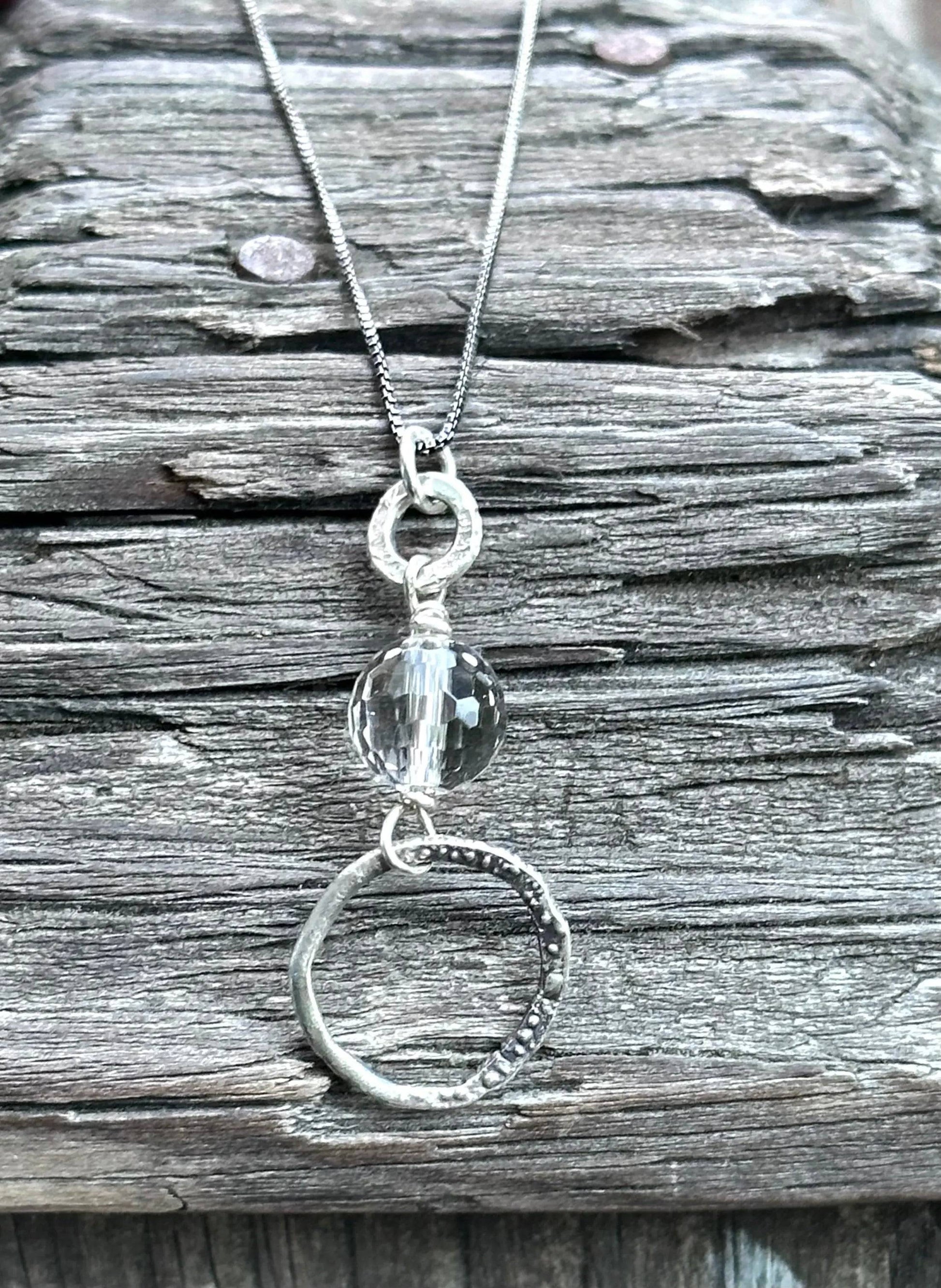 Quartz Circle Necklace* Janine Design