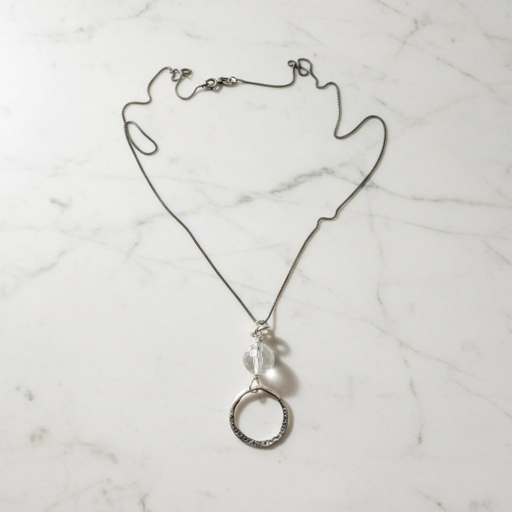 Quartz Circle Necklace* Janine Design