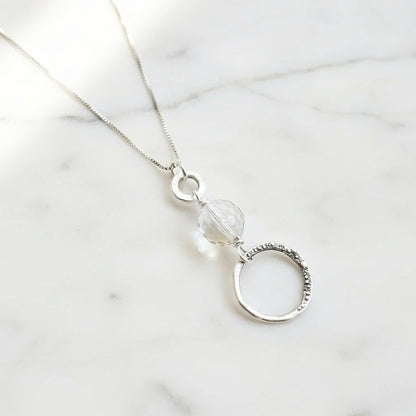 Quartz Circle Necklace* Janine Design