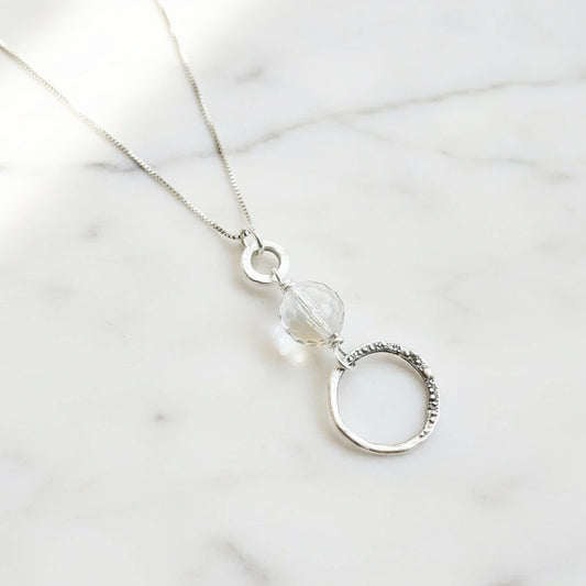Quartz Circle Necklace* Janine Design