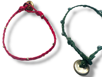 Braided Cord Bracelet- Button Closure*