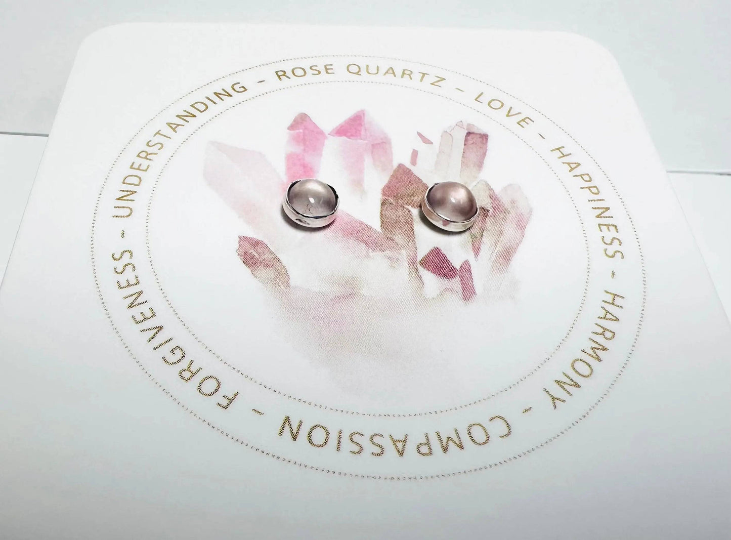 Rose Quartz 5mm Earrings* Janine Gerade