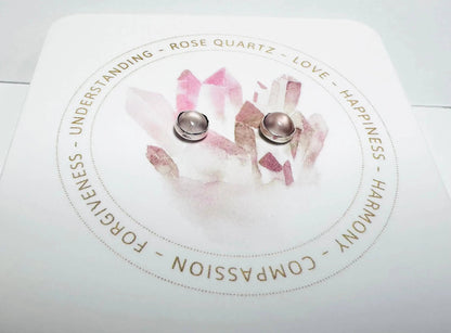 Rose Quartz 5mm Earrings* Janine Gerade